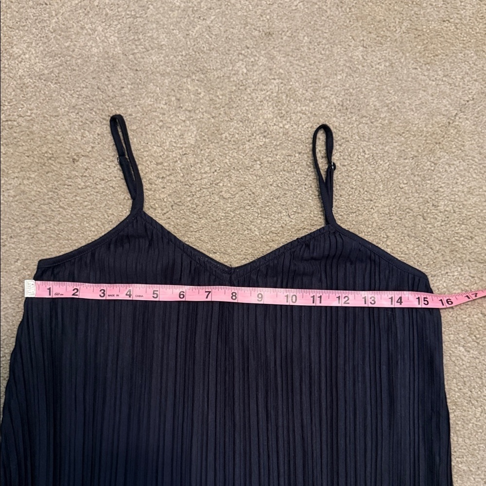 Express Dark Blue Pleated Knit Maxi Dress - Picture 3 of 6